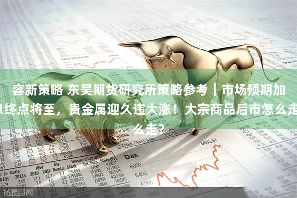 容新策略 东吴期货研究所策略参考｜市场预期加息终点将至，贵金属迎久违大涨！大宗商品后市怎么走？