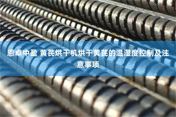 恩卓中盈 黄芪烘干机烘干黄芪的温湿度控制及注意事项